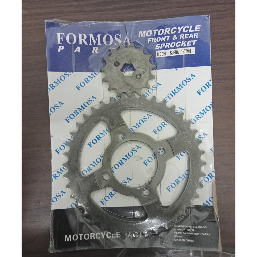 GEAR PRESS GIR DEPAN BELAKANG SUPRA LAMA-SUPRA X 15T / 40T FORMOSA
