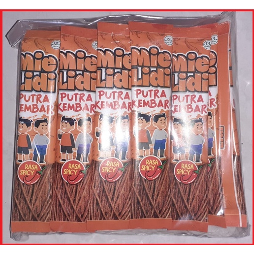 Mie Lidi Putra Kembar Rasa Pedas dan ori Kemasan 20 pcs | Enak Gurih Laris