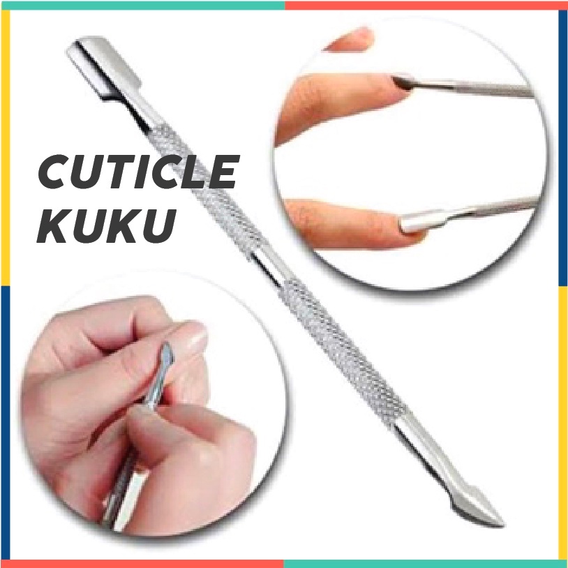 Cuticle Pusher Kuku Nail Art Manicure Alat Trim Pendorong Kutikula KU022