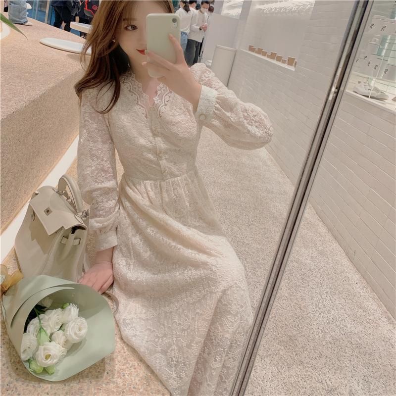 Melissa Dress Remaja brokatlengan panjang putih/dress pesta brokat putih