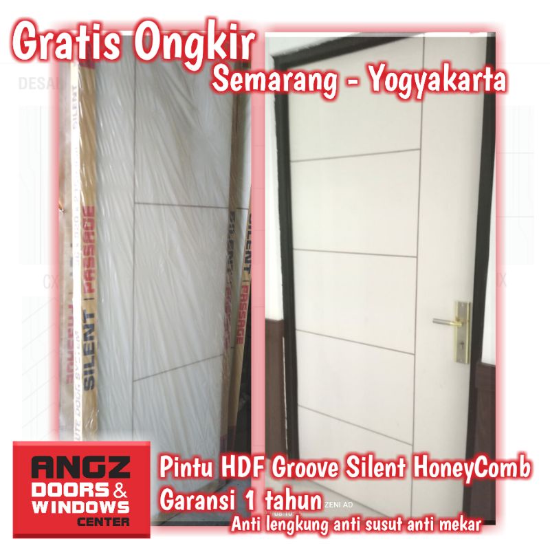 Gratis Ongkir Semarang Yogyakarta Pintu Angzdoor HDF Groove HoneyComb