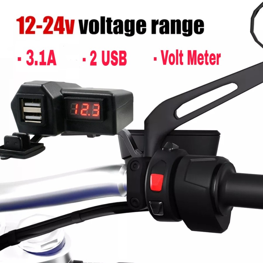 MH - charger motor waterproof voltmeter digital 2 Usb 3.1A 3311
