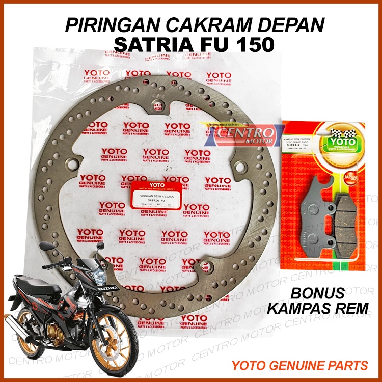 PIRINGAN CAKRAM DEPAN SATRIA FU 150. BONNUS KAMPAS REM. YOTO GENUINE PARTS