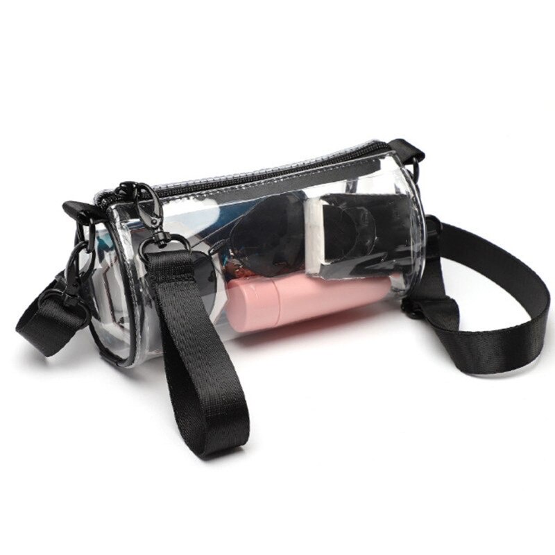 Tas Bening Transparan Tas Anti Air Tas Tabung Selempang Wanita Tas Pesta PVC Mika