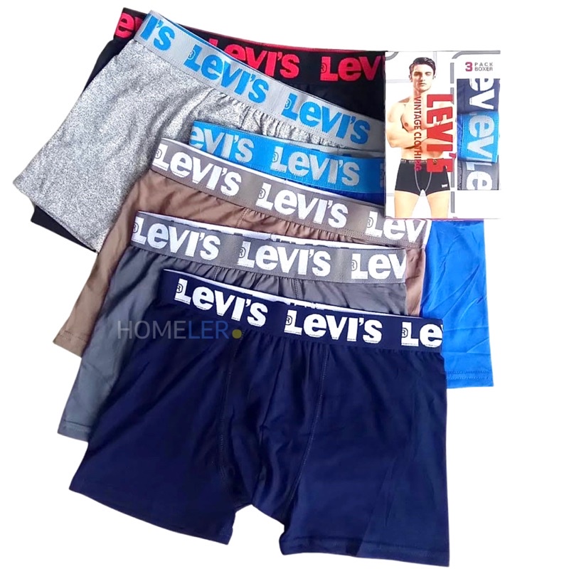 Celana Dalam Pria Boxer Dewasa (1 Box Isi 3 Pcs) / Celana Dalam Pria / Sempak Boxer Pria