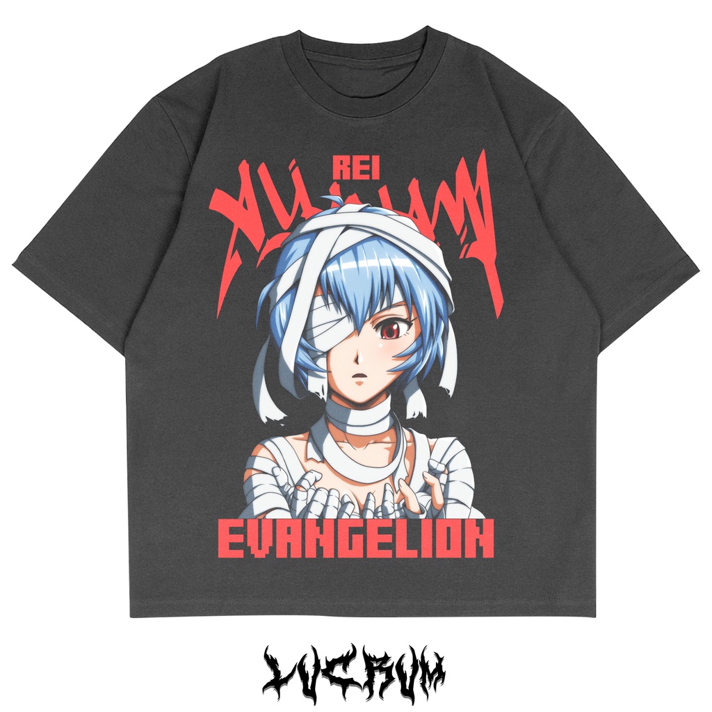 Kaos Anime Rei Ayanami Oversized Vintage Style