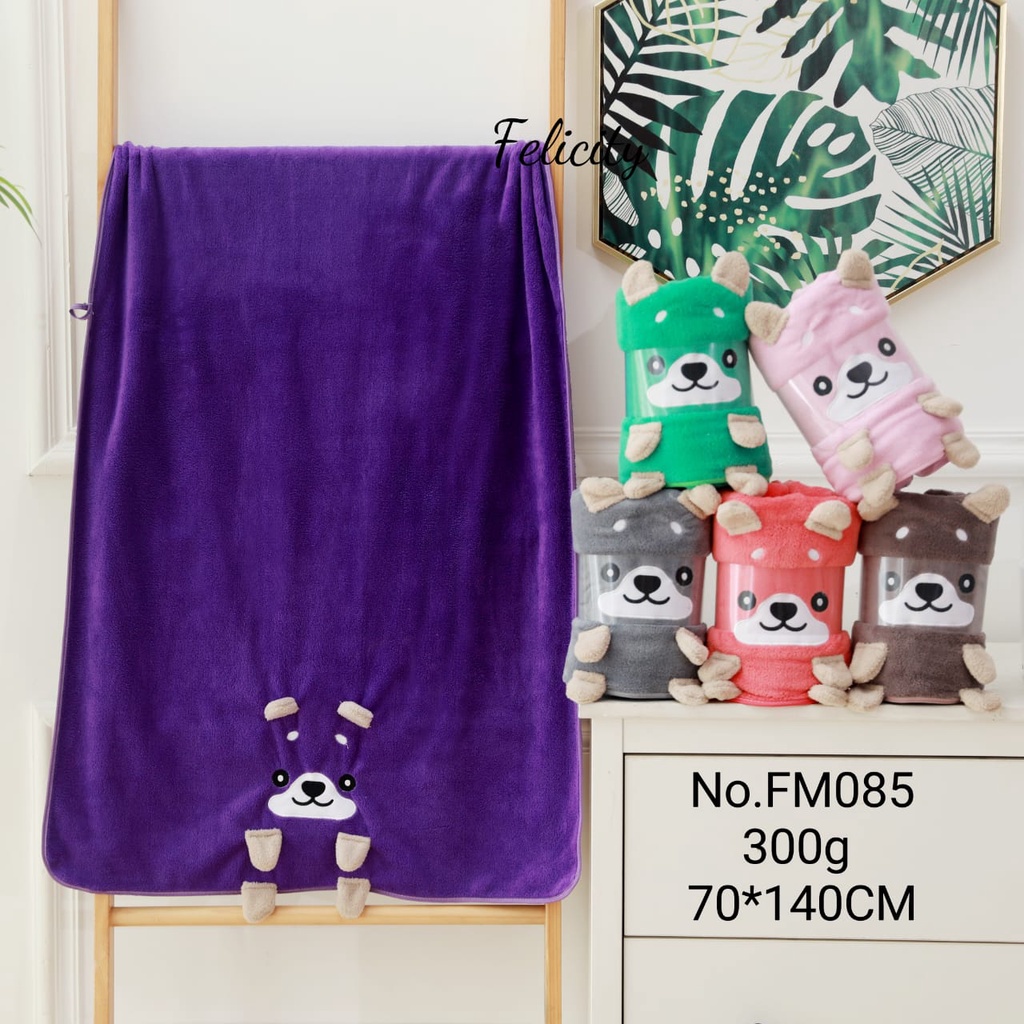 KUP - COD MURAH SATUAN HANDUK DEWASA MICROFIBER KARAKTER BONEKA UK 70 X 140 CM