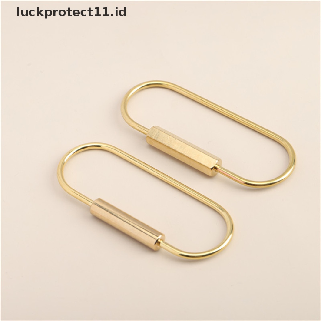 /Fashion Hot// Fashion// Kuningan Gantungan Kunci Sekrup Lock Camping Survival Carabiner Key Ring Aksesoris.