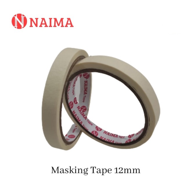 

Masking Tape 12mm - Lakban Kertas Naima 1/2 Inch - Selotip Kertas