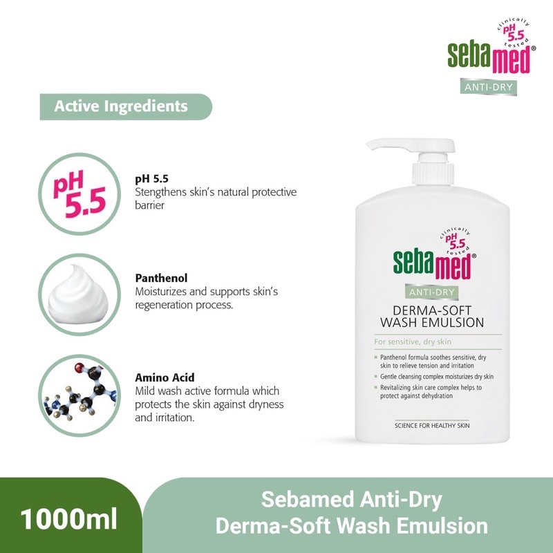 SEBAMED ANTI DRY Derma Soft Wash Emulsion 1000 ML 1000ML