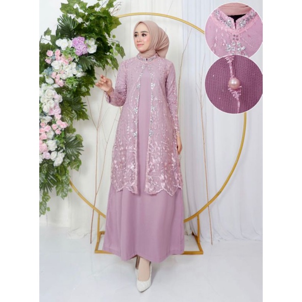 ALMEERA DRESS // BAHAN TILLE BORDIR MIX BORDIR PAYET // BAJU WISUDA // BAJU PESTA // KEBAYA MODERN // By Pelangi Jaya