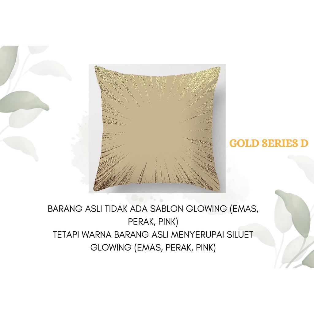 Golden Series Pillow Cushion Cover / Sarung Bantal Sofa Kursi Vintage / Dekorasi / Edisi Gold