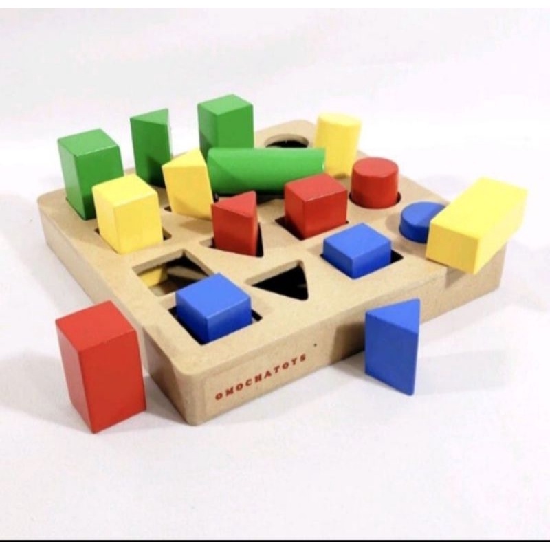 GE TOYS PAPAN PASAK GEOMETRI/MAINAN EDUKATIF MOTORIK HALUS/ALAT TERAPI WICARA