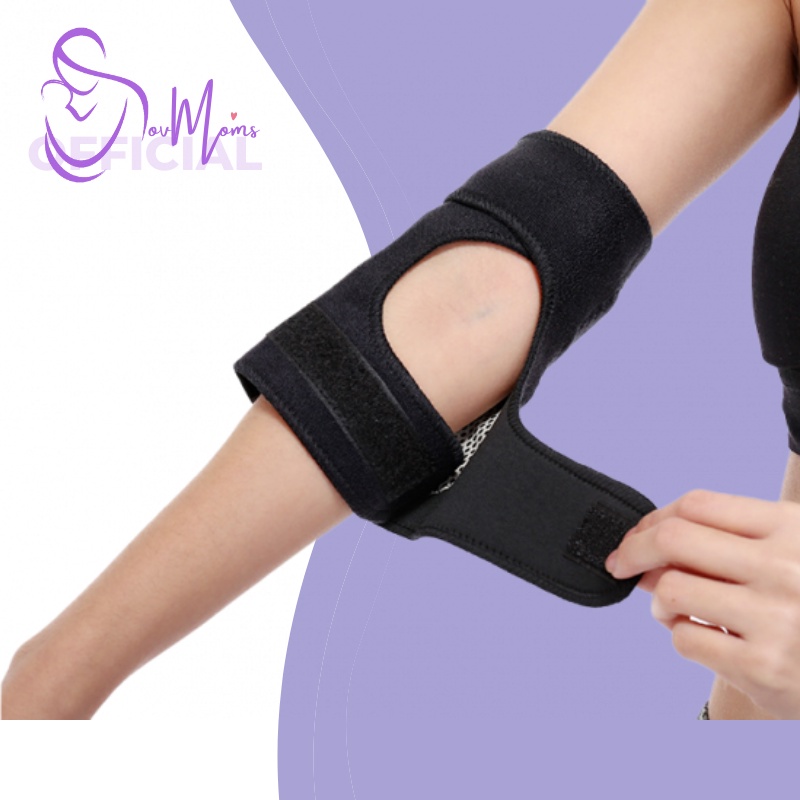 Pelindung Siku Deker Siku Elbow Tourmaline Terapi Siku Magnetic Heating Belt Wrap Arm Band