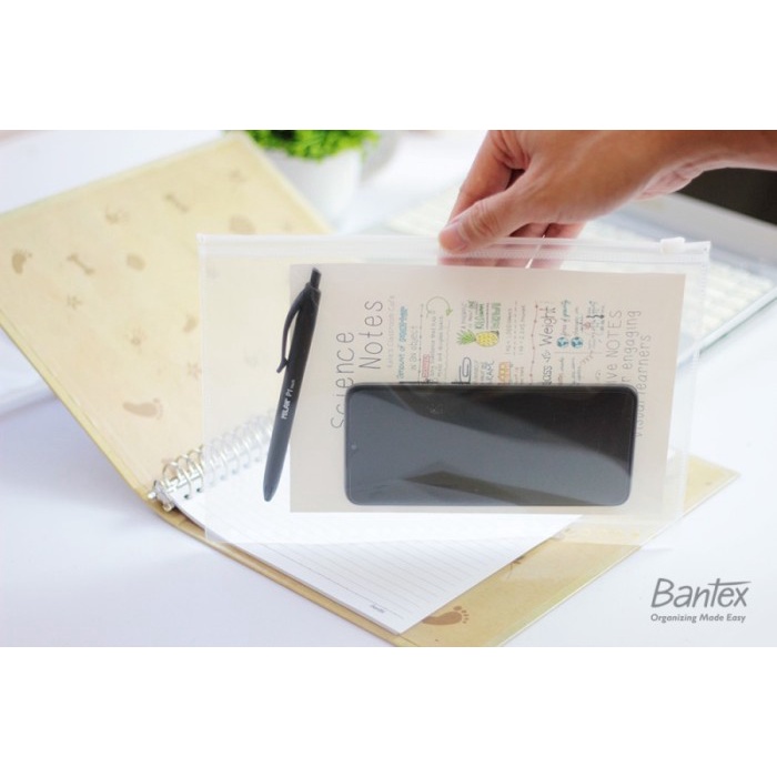 

BANTEX ZIPPER POCKET ZIPLOCK BINDER SIZE A5 20 RING