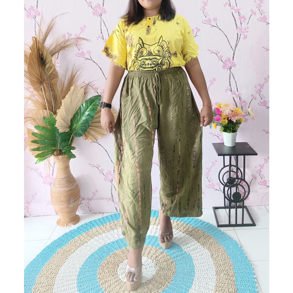 Celana Kulot Panjang Jumbo Wanita Tie dye / Kulot Jumbo Big Size Murah / Kulot Bigsize Wanita Rayon