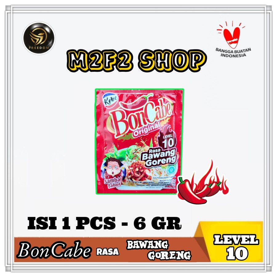 Jual Boncabe Level Sambal Tabur Original Rasa Bawang Goreng Sachet Gr Kemasan Satuan