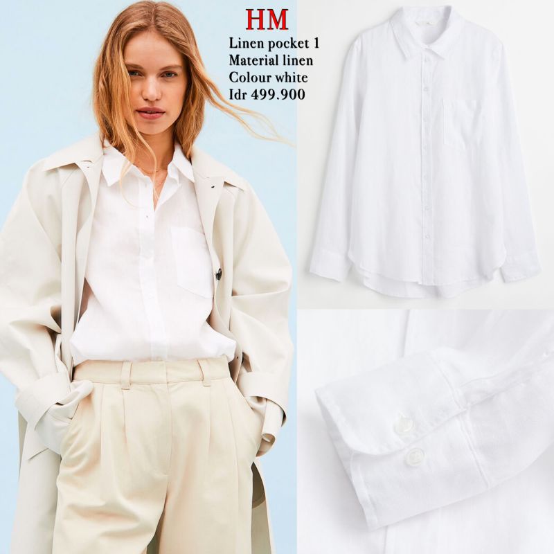 Hm pocket Linen blouse