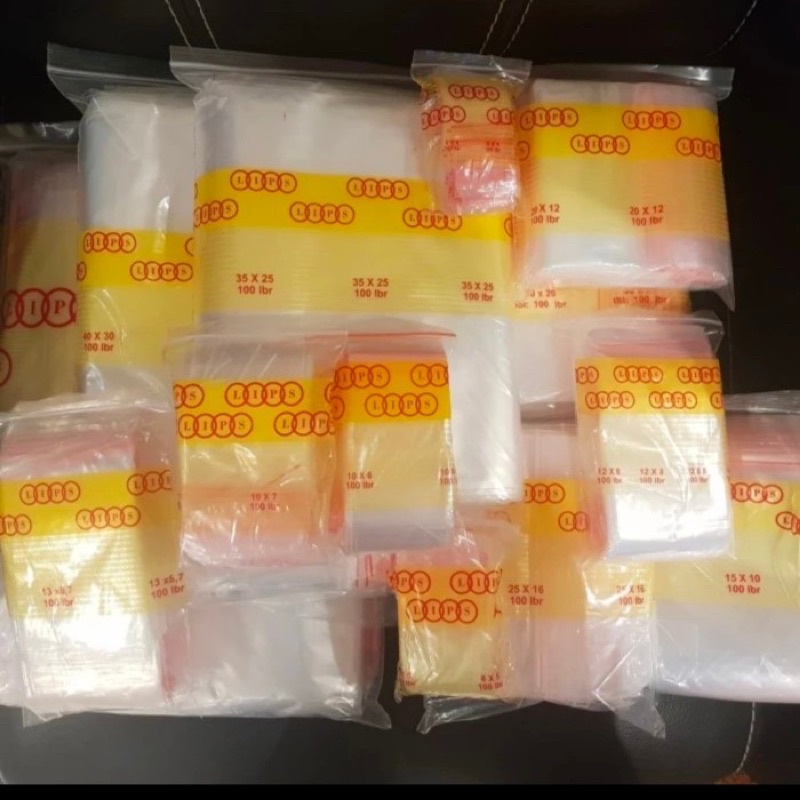 kantong plastik klip ukuran kecil isi 100pcs bening bahan PE