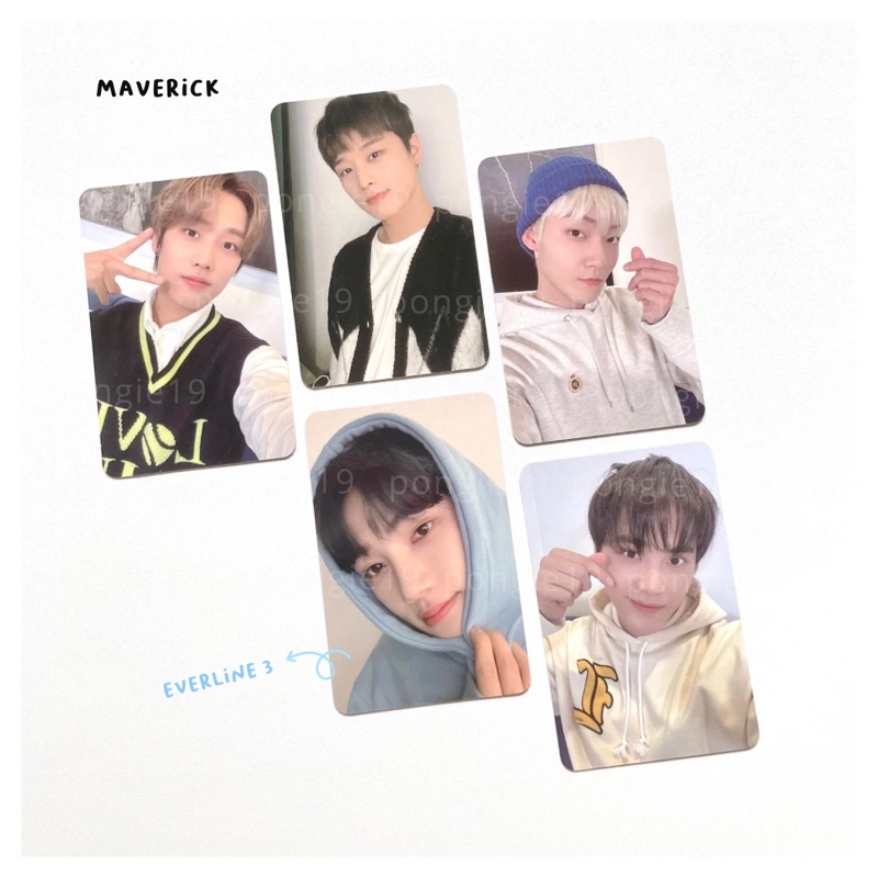 THE BOYZ MAVERICK EVERLINE 3 PHOTOCARD / PC / JUYEON / JACOB / NEW / KEVIN / HAKNYEON