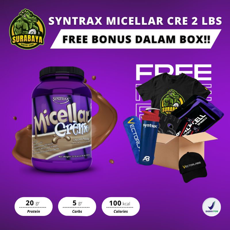 Syntrax Miscellar Creme 2 Lbs Susu Puasa Casein Protein Powder Time Release Isolate