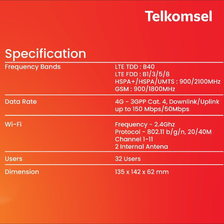 Telkomsel Orbit Star A1 Modem Router 4G WiFi High Speed Free Quota