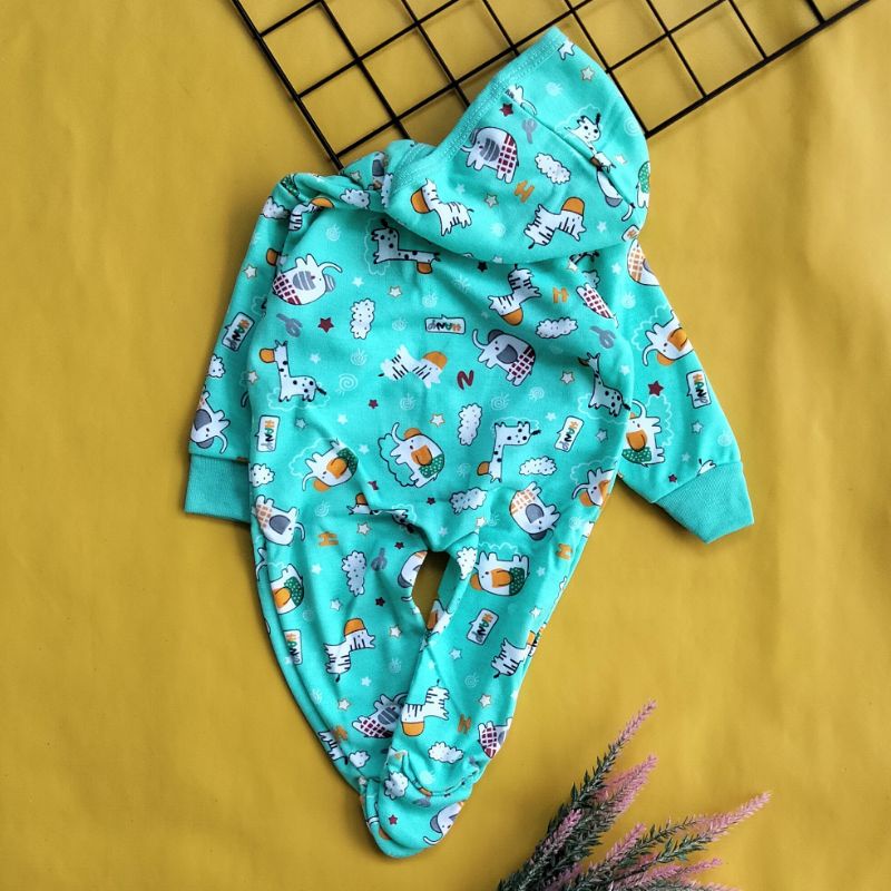 jumper hoodie bayi newborn printing 0-3 bulan