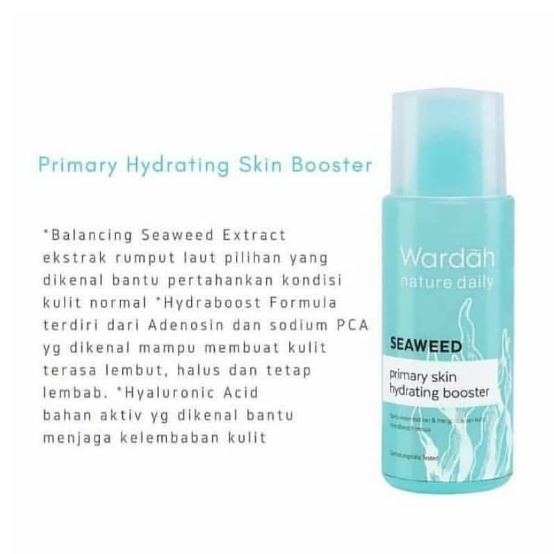 WARDAH Nature Daily Seaweed Series Indonesia / Cleansing Micellar Water Balancing Facial Wash Scrub Mask Primary Skin Hydrating Booster Cleanser Hydrating Toner Essential Intensive Night Cream Pembersih Wajah Makeup Skincare Face Care Treatment Perawatan