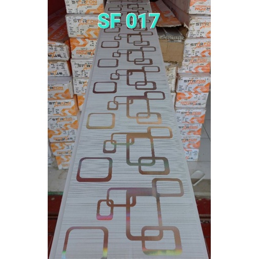 Plafon PVC Starfon Motif Putih Hollogram
