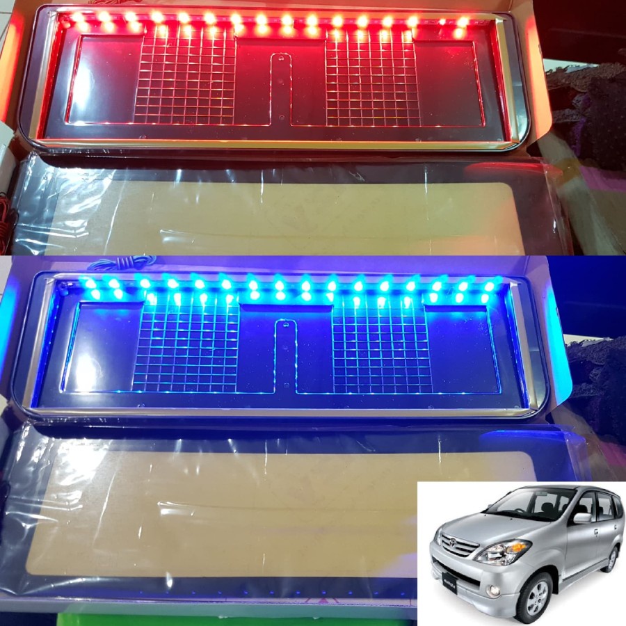 Dudukan / Plat Nomor Mobil Akrilik Izy Lampu 46CM Avanza old