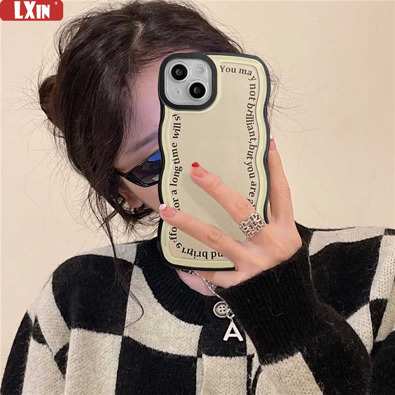 Realme 10 C33 C30 C31 C35 C21Y C25Y RealmeC11 C25 C17 C15 C12 C3 C2 Realme 7i 5 5i 6i 7 Pro Simple Wavy Huruf Wave Edge TPU Phone Case Cover