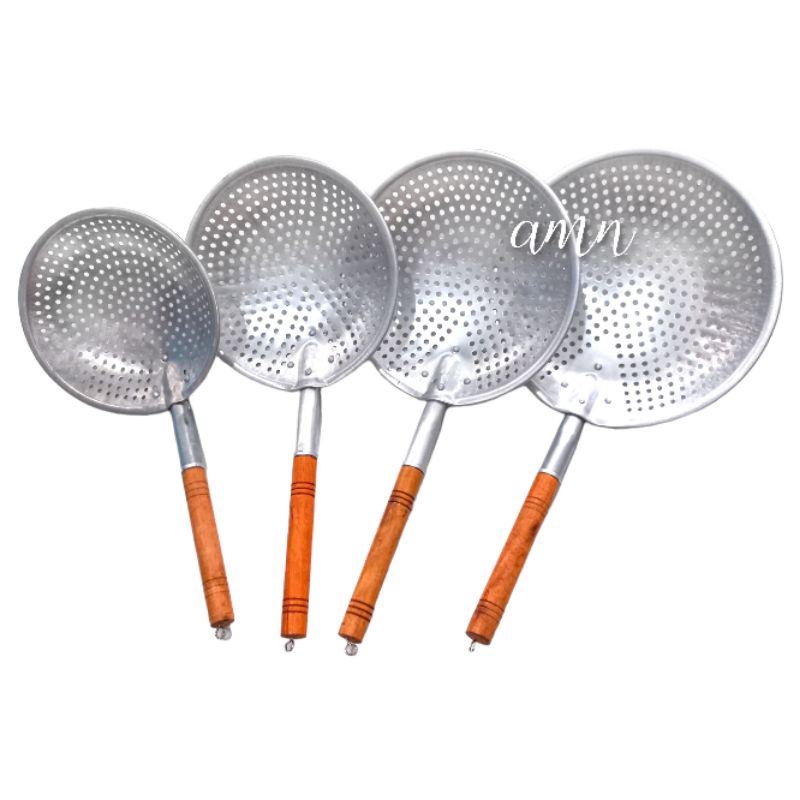 Saringan Gorengan Serok Tirisan Plat Minyak Alumunium / Saringan Minyak Serok Plat 18, 20, 22, 24, 2