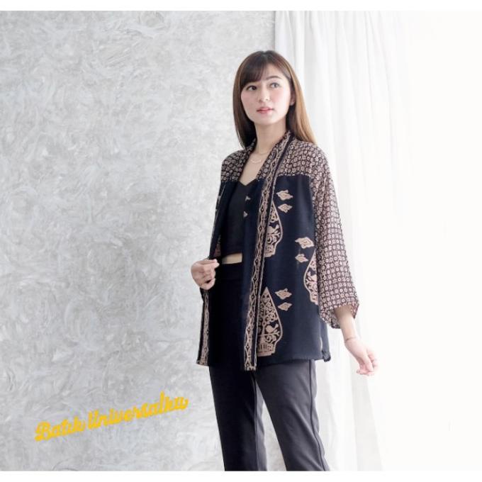Outer Batik wanita cardigan blouse blazer santai - Lathi rintik