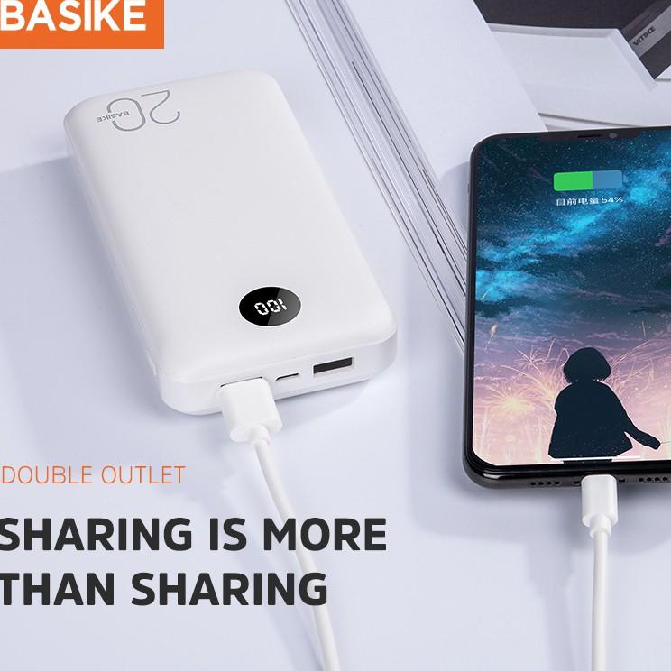 Terbaru Power Bank 20000 mAh 10000 mAh Powerbank Dual USB Output 2 Input LED Display Murah Mini BASI