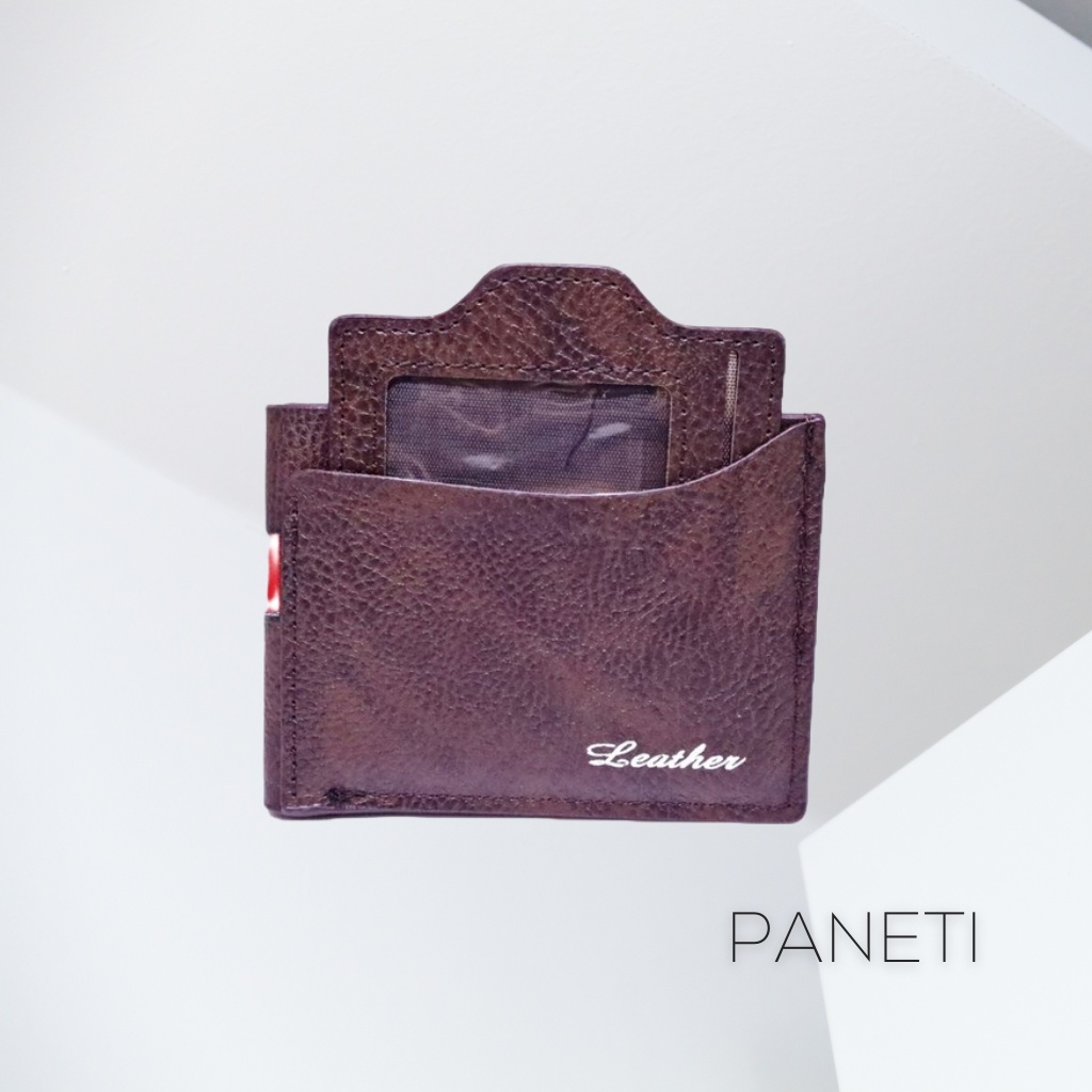 Dompet Lipat Pria 2 Ruang / Dompet Lipat Kulit Pria Sintetis - PANETI JHC1