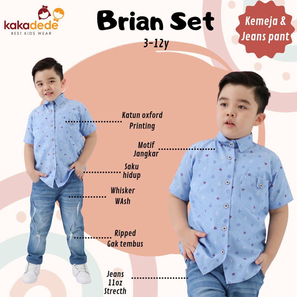 Set Kemeja Brian Kakadede