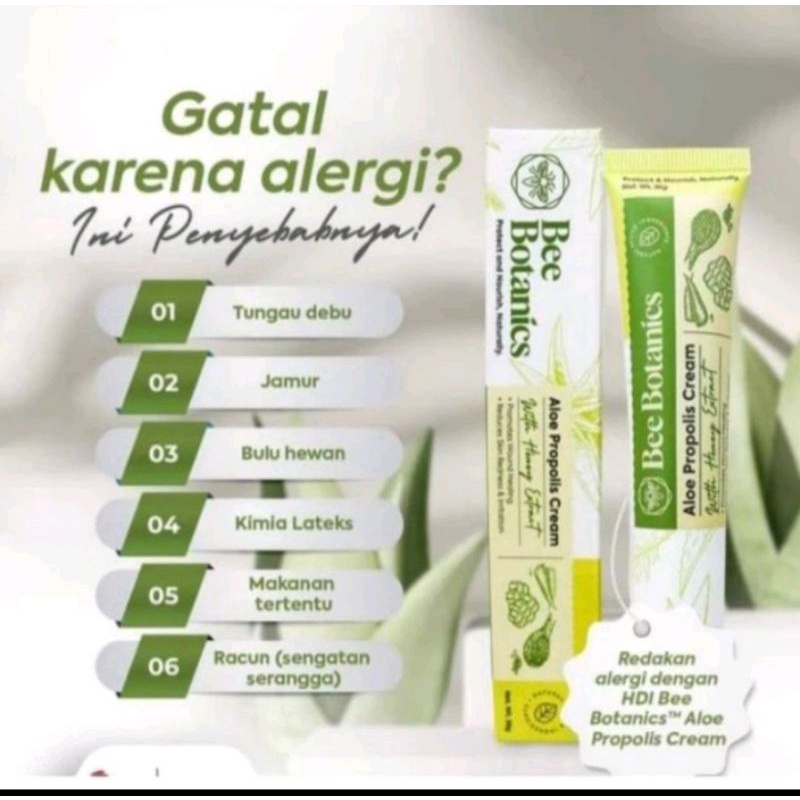 Bee Botanics Aloe Propolis Cream With Honey Extract, HDI Ori, salep serbaguna, krim jerawat gatal lu