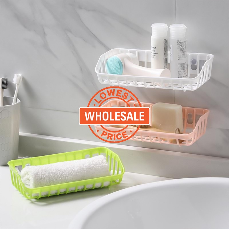 [Grosir] Keranjang Penyimpanan Saringan Wastafel Dapur Sucker Self-Adhesive Kamar Mandi Yang Dipasang Di Dinding Gratis Meninju Rak Penyimpanan Drainase Peralatan Mandi Multifungsi Organisasi Berdiri