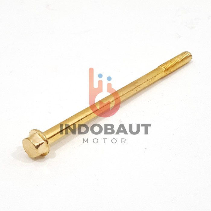 Flange Bolt Baut Blok Mesin 6x100 Kunci 8 Gold