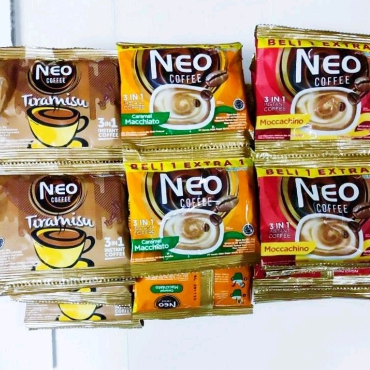 

Neo coffee moccachino 3 varian rasa 10 sachet x 20g 1 renteng