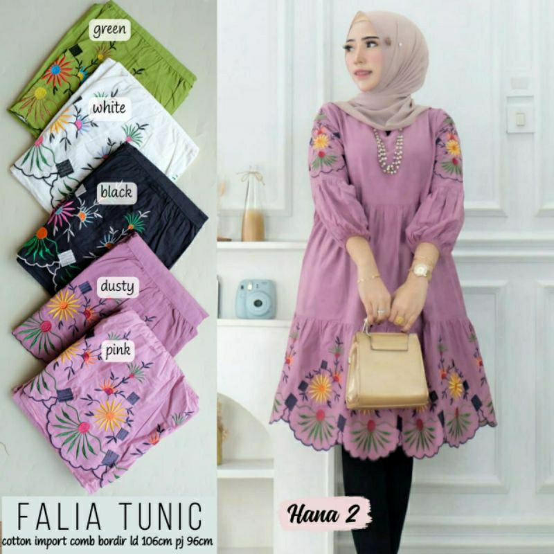 MUMU - Atasan Katun Bordir Terlaris FALIA TUNIK Pict by Belwiis Grosir  Solo