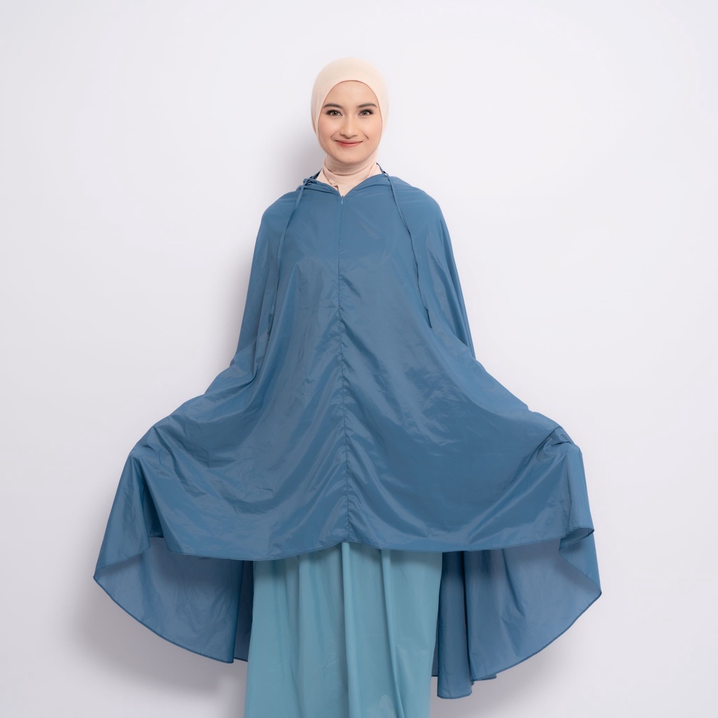 ALIF MUKENA MINI TWO TONE PARASUT PREMIUM KOREA TRAVEL - AQUAMARINE ( MKN-340 )