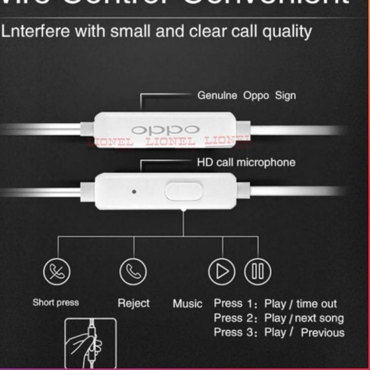 Stok Terbaru Headset Oppo Original Stereo Bass
