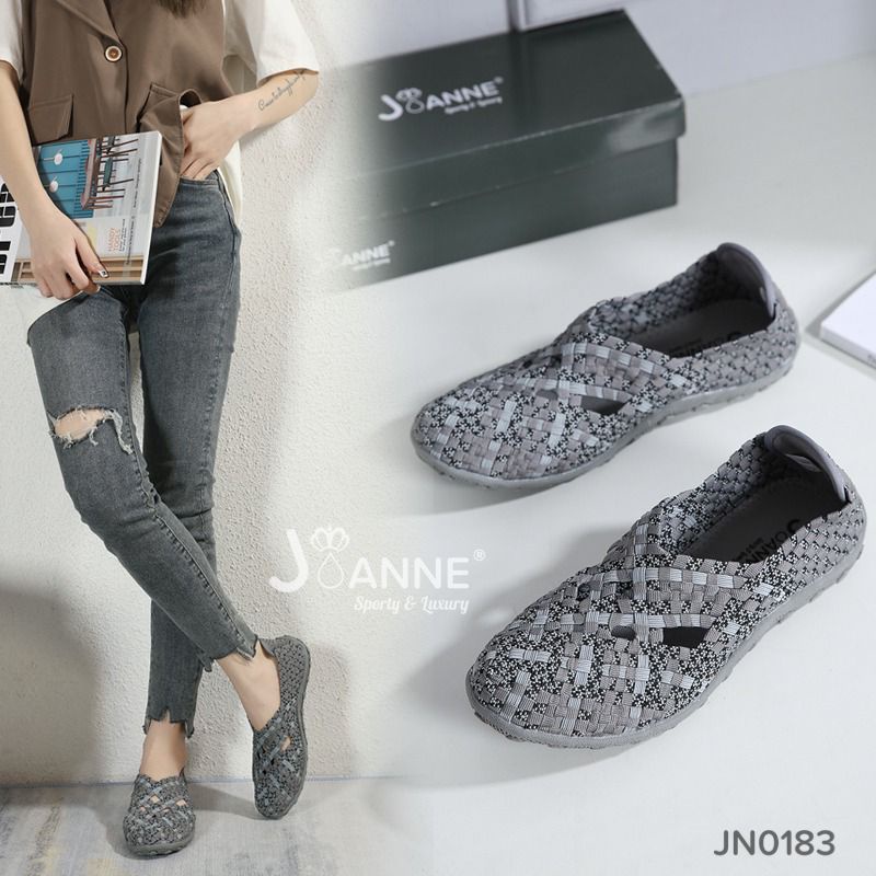 JOANNE Rajut Knit Flats Shoes #JN0183 ORIGINAL