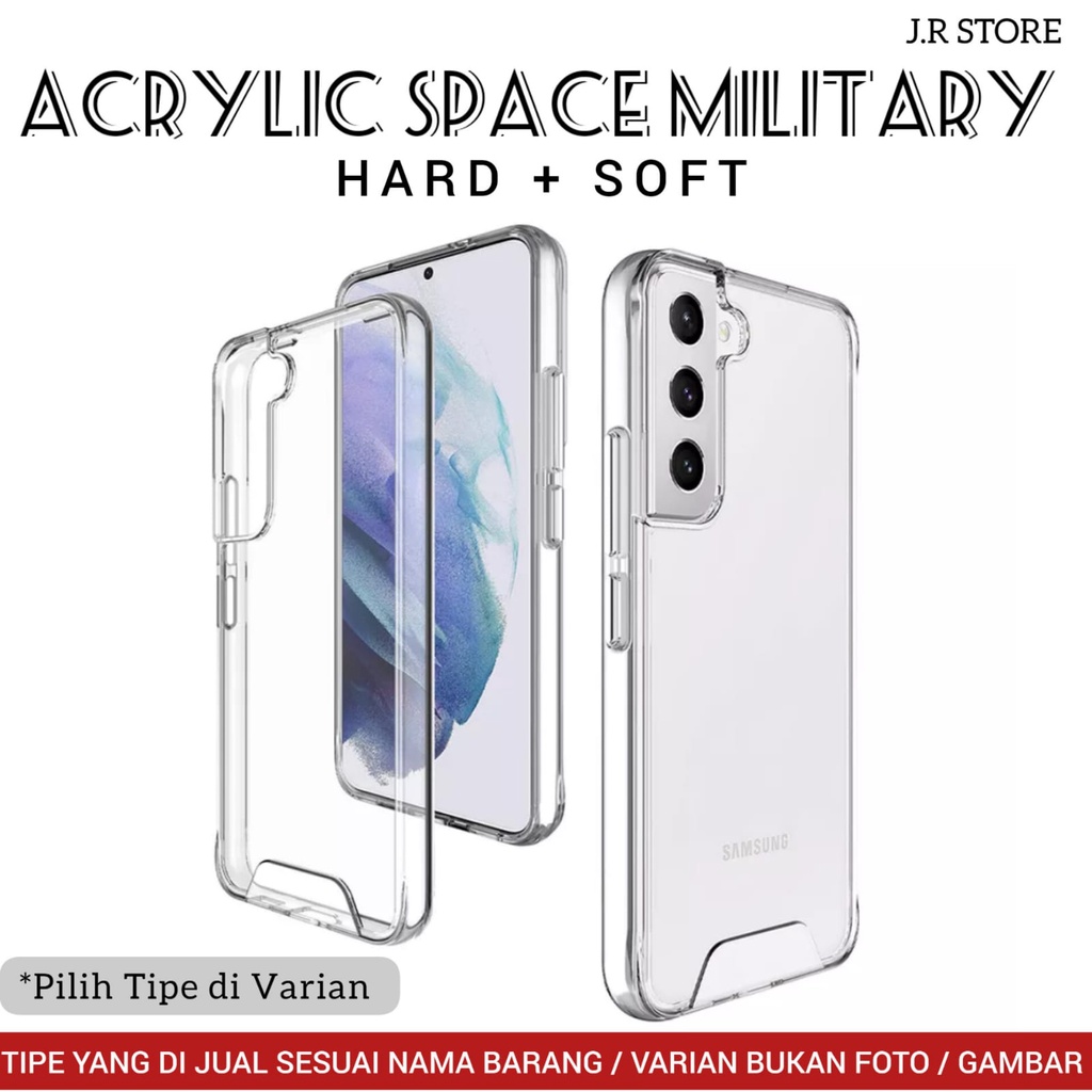 SPACE MILITARY ACRYLIC case SAMSUNG A23 (4G &amp; 5G) / A13 (4G &amp; 5G) / A33 5G / A53 5G / A73 5G / A22 4G / A32 (4G &amp; 5G) / A52 / A52s / A72 / A51 / A71