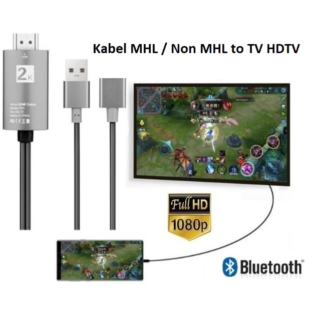 Kabel HP to TV HD USB Type C Micro USB Bluetooth Audio MHL to HD TV