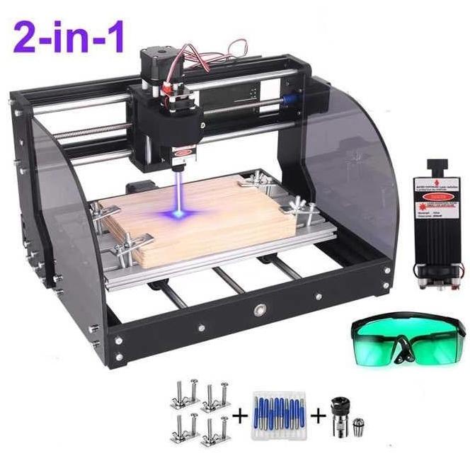 mesin cnc router 3018 pro max 2 in 1 er11 spindle dan Laser 1000mW selalu promo