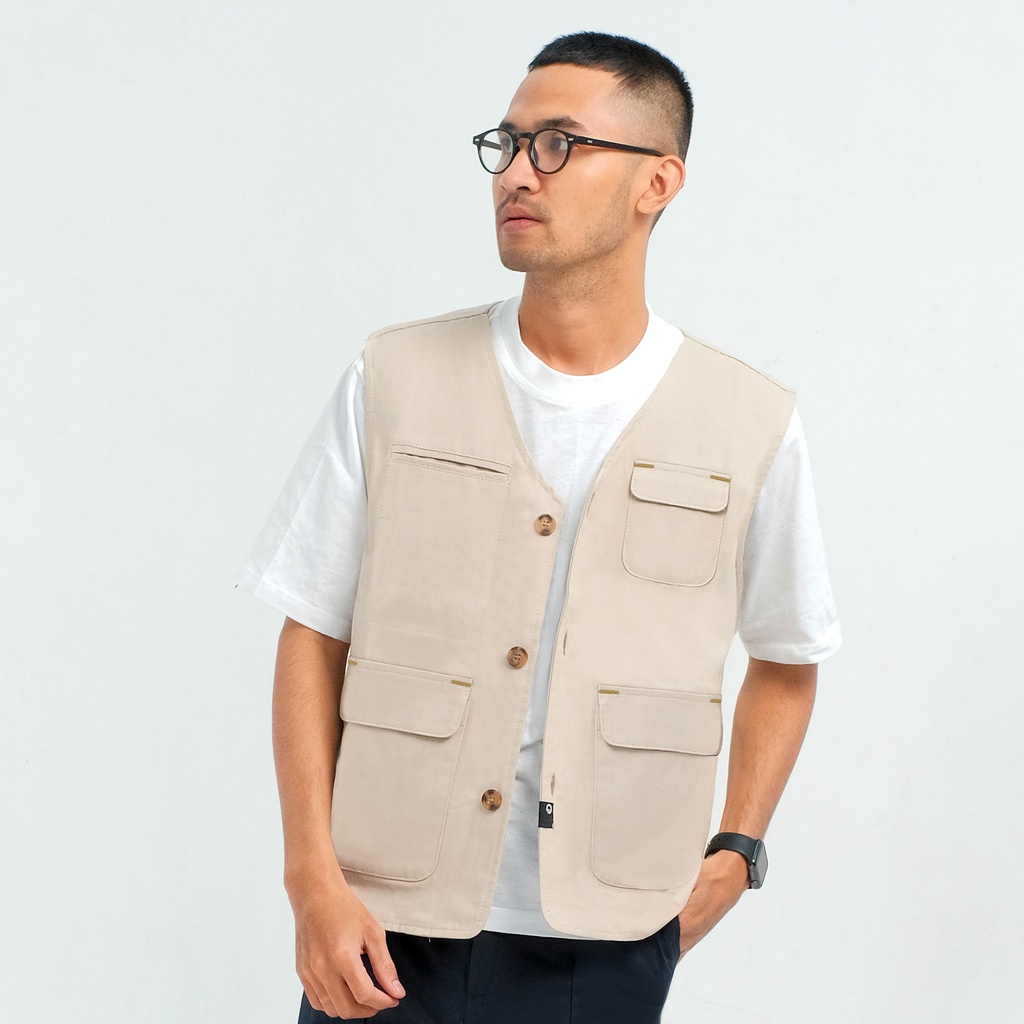 ORCA - Plait Chore Vest, Beige