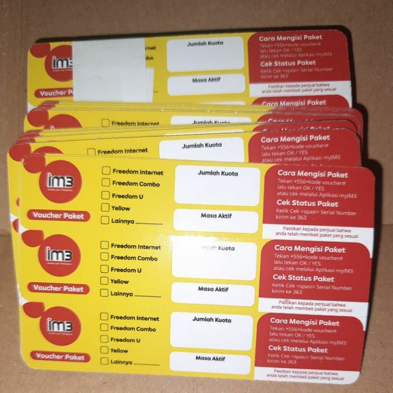 Vocher Kosongan IM3 Indosat Ooredoo