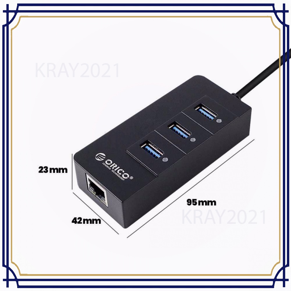 USB3.0 Hub with Gigabit LAN Ethernet Adapter -HB228